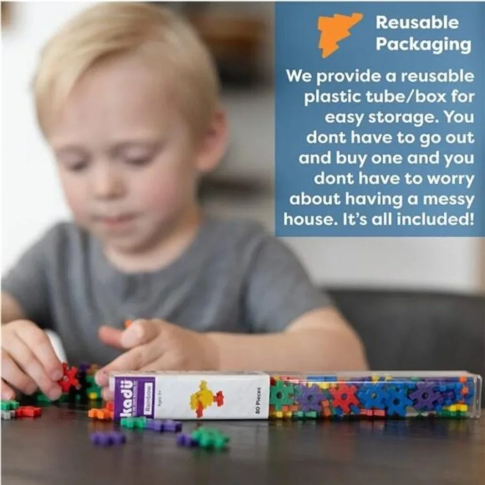 Rainbow 250 Piece Set STEM Building Construction Toy for Kids Girls Boys Ages 5+